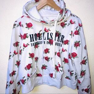 Rose Print Hoodie
